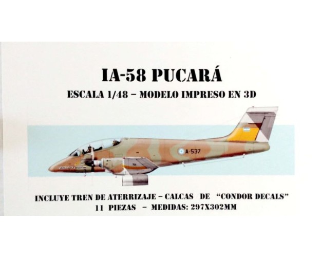 IA-58 PUCARÁ 1/48 IMPRESO EN 3D - CON TREN DE ATERRIZAJE