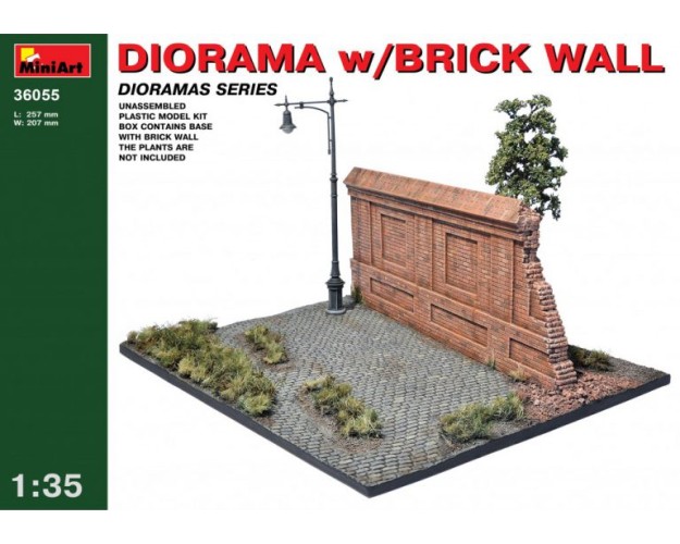 DIORAMA W/BRICK WALL