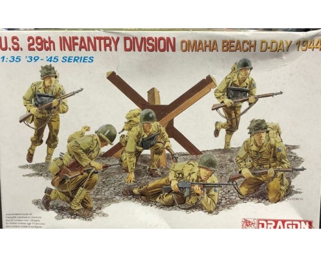 U.S. 29th INFANTRY DIVISIONA - OMAHA BEACH D-DAY 1944 - SIN CAJA