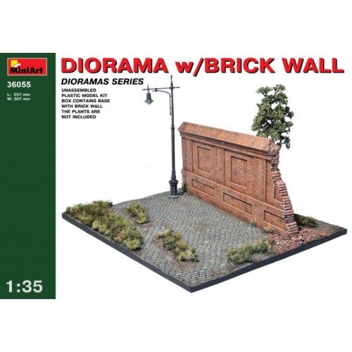 DIORAMA W/BRICK WALL