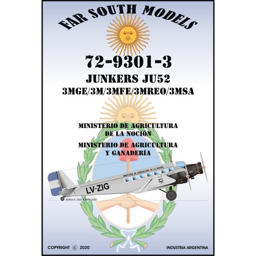 JUNKERS JU52/3MGE/3MFE/3MREO/3MSA - MINISTERIO DE AGRICULTURA