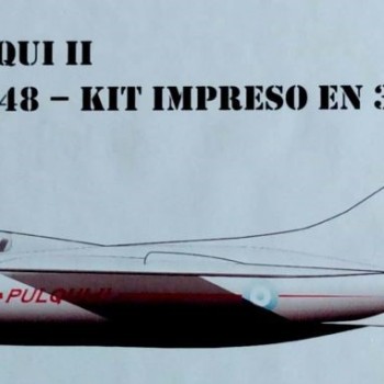 IA-33 PULQUI II - 1/48 3D - CON TREN DE ATERRIZAJE