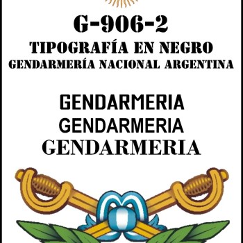 GENDARMERIA - Tipografia en Negro