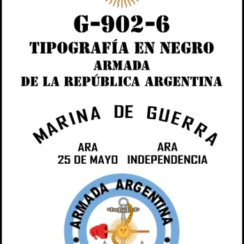 ARMADA - Tipografia en Negro - MARINA DE GUERRA