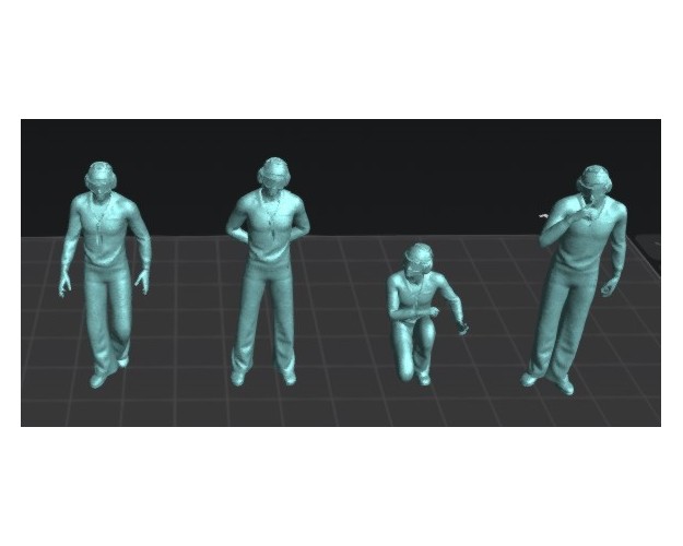 Crew cubierta de portaviones (set.2). 4 figuras - 1/48