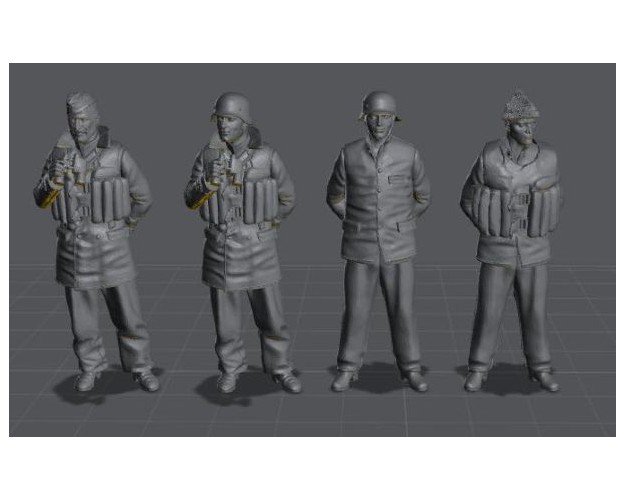 Tripulación U-Boot (4 figuras)