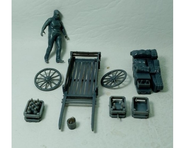 Carreta con figura y equipaje