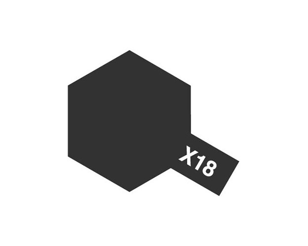 Acrylic X-18 Semi Gloss Black- 23ml