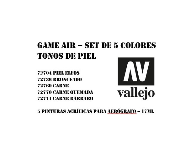 GAME AIR - SET 5 COLORES - TONOS DE PIEL