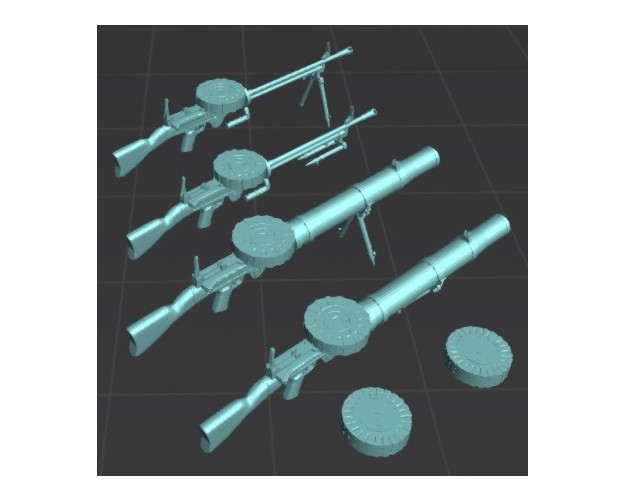 Ametralladora Lewis (x5)