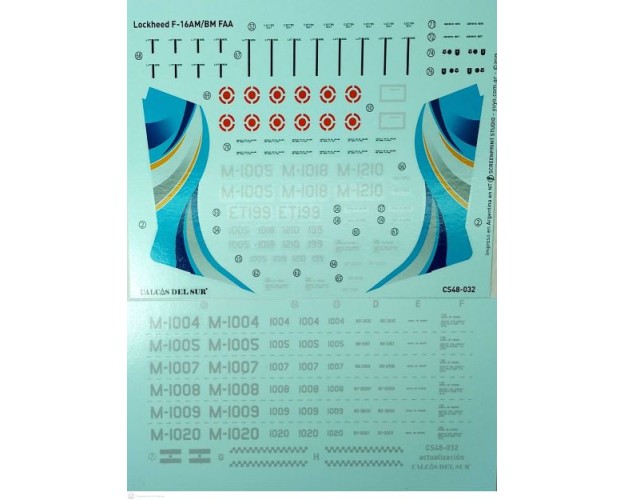 LOCKHEED MARTIN F-16AM/BM FUERZA AÉREA ARGENTINA - 1/48 - ACTUALIZACIÓN PRIMER FERRY