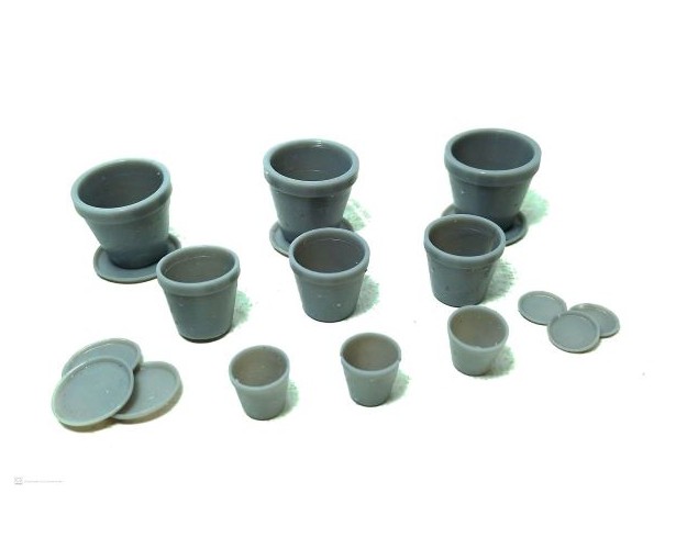 Set de 9 macetas de medidas varias