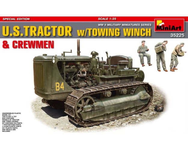 U.S. TRACTOR w/TOWING WINCH & CREWMEN