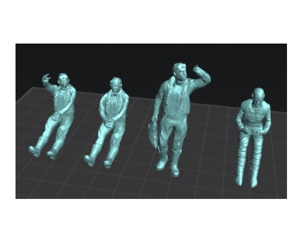 Pilotos WWII (set.1). 4 figuras