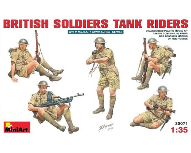 FIGURAS SEMIARMADAS - BRITISH SOLDIERS TANK RIDERS -