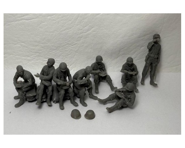 US Army x 8 comiendo WWII