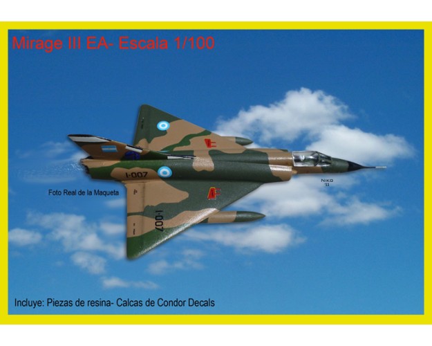AMD MIRAGE III EA – EDICIÓN LIMITADA - CALCAS FUERZA AÉREA ARGENTINA Y TANQUES SUPLEMENTARIOS