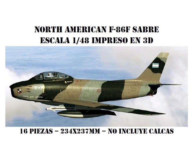 NORTH AMERICAN F-86F SABRE - 3D-1/48