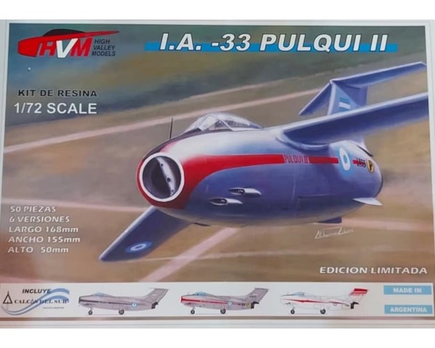 I.A.-33 PULQUI II - IMPRESO 3D EN RESINA - 1/72