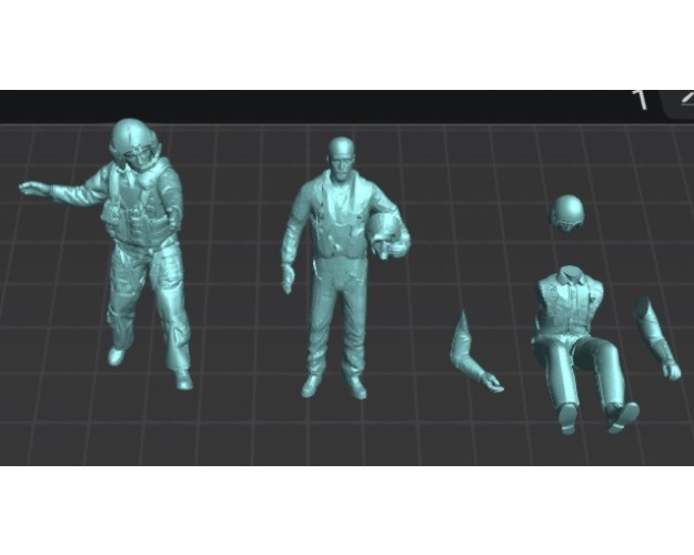 Pilotos Modernos (set.1). 3 figuras