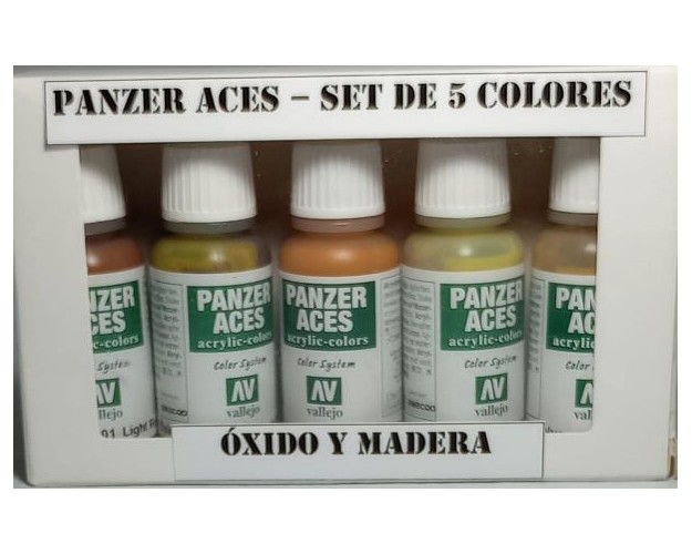 PANZER ACES - SET 5 COLORES - ÓXIDO Y MADERA