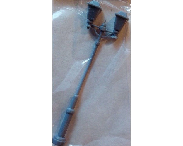 Farola cuadrada doble