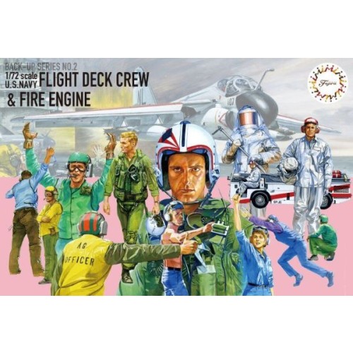 U.S.NAVY FLIGHT DECK CREW & FIRE ENGINE (sin caja)