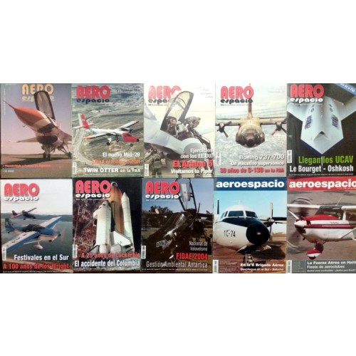 LOTE 10 REVISTAS “AEROESPACIO” 1992-2004