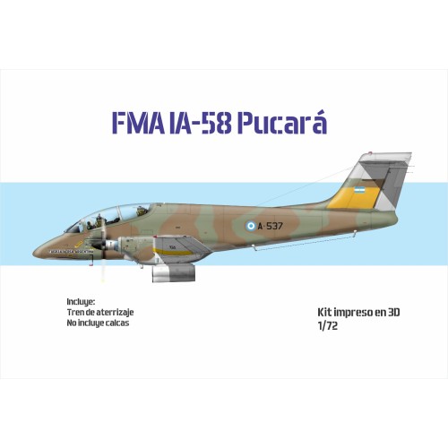 FMA IA-58 PUCARÁ 1/72 IMPRESO EN 3D