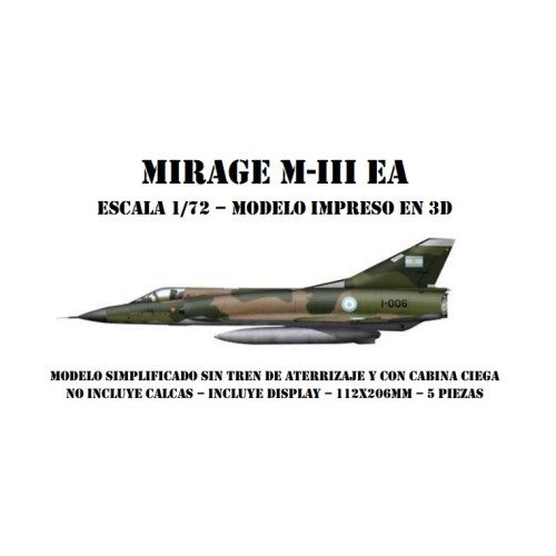 MIRAGE III EA -1/72 - IMPRESO 3D