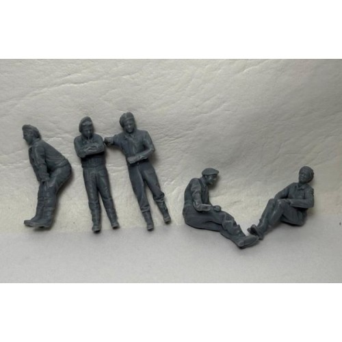 Tripulación canadiense de Sherman x 5