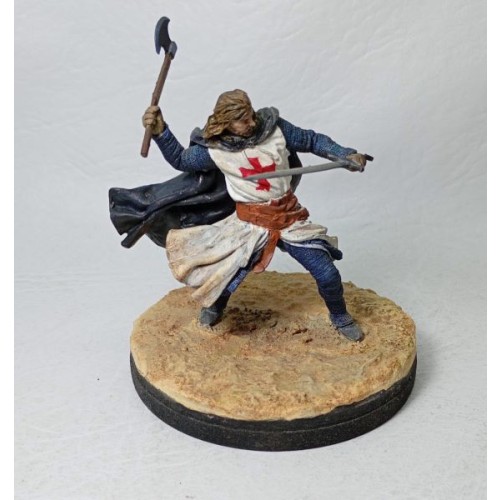 Caballero Cruzado en batalla - Figura de 75mm