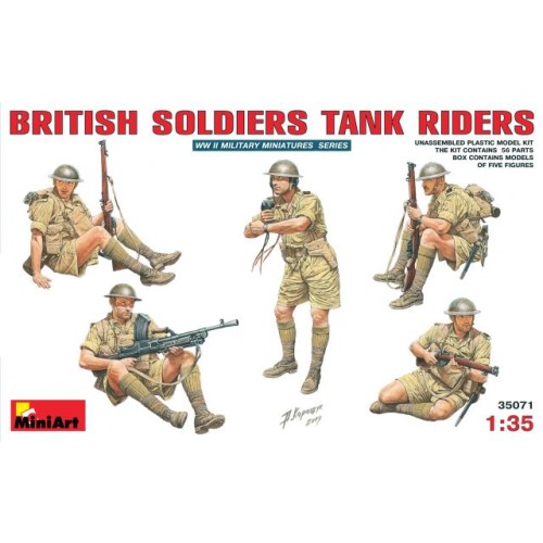 FIGURAS SEMIARMADAS - BRITISH SOLDIERS TANK RIDERS -