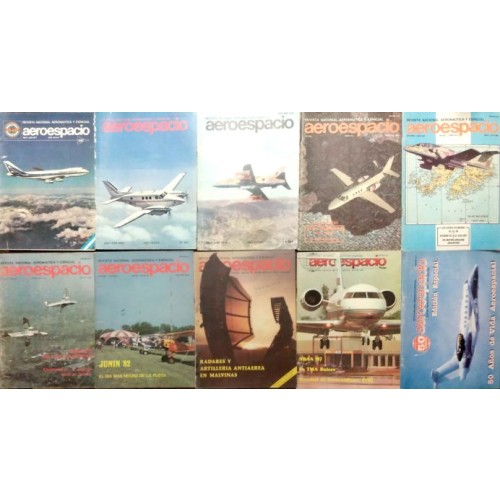 LOTE 10 REVISTAS “AEROESPACIO” 1977-1983