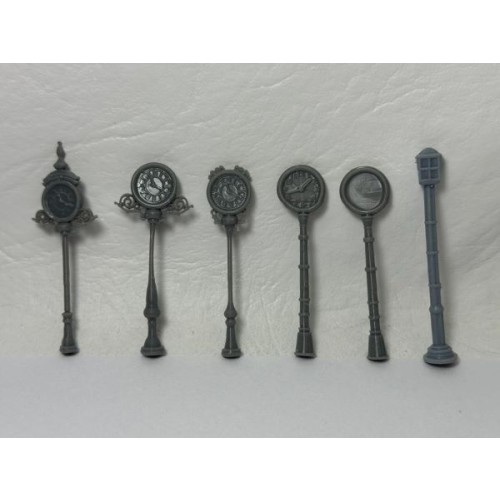 Set de relojes y farolas x 6