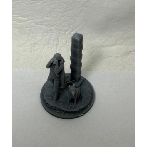 Viñeta de soldado ruso con perro.