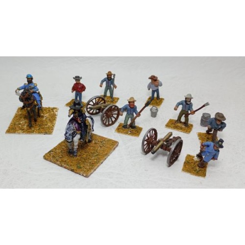 Oficiales y artilleros - Guerra del Paraguay - 28mm (1/56)