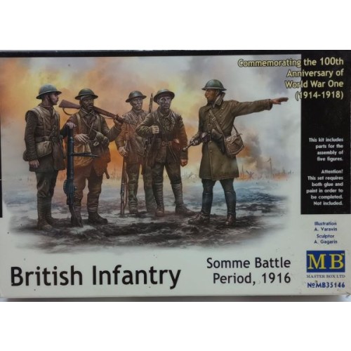 British Infantry, Somme Battle Period, 1916.