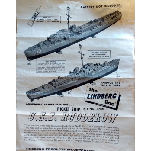U.S.S. RUDDEROW - LINDBERG