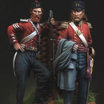 OFICIAL Y SARGENTO DEL 33º REGIMIENTO - CRIMEA