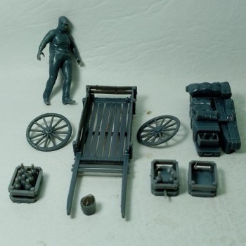 Carreta con figura y equipaje