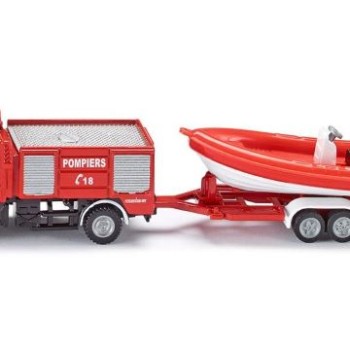 UNIMOG FIRE ENGINE WITH BOAT 1/116