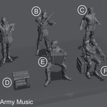 WWI Alemanes - Músicos (5 figuras)