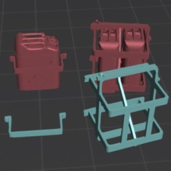 Soporte Jerrycan doble+simple (x2)