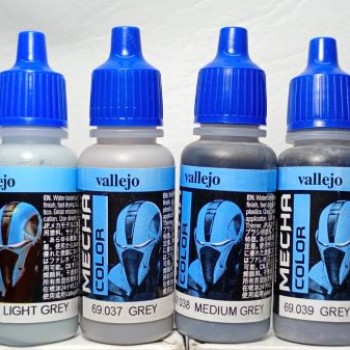 Set de grises - 6 tonos (Para aerógrafo)