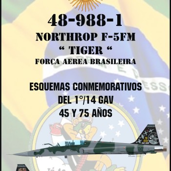 NORTHROP F-5M "TIGER" - FUERZA AÉREA BRASILERA - CALCAS 1/48