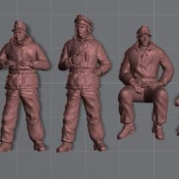 Tripulación alemana de tanques - Invierno (5 figuras) Set 2