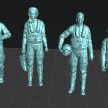 Pilotos de F16 (set.1). 4 figuras 1/48