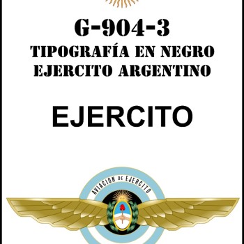 EJERCITO - Tipografia en Negro - Variante 3