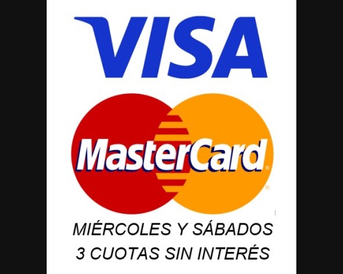 MIÉRCOLES Y SÁBADOS 3 CUOTAS...